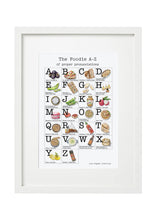 Load image into Gallery viewer, The A-Z guide to mispronounced foods print Lucy Hughes Creations