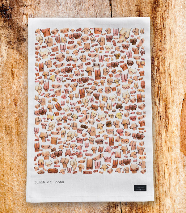 Bunch of Boobs Tea Towel (P&P included). SOLD OUT - pre order now for delivery Jan 2022 apron Lucy Hughes Creations 