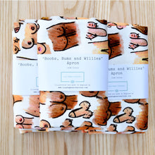 Load image into Gallery viewer, Gift Set; 'Boobs, bums and willies' tea towel & apron apron Lucy Hughes Creations