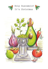 Load image into Gallery viewer, Holy Guacamole Christmas Card (Large / A5) Greeting & Note Cards Lucy Hughes Creations