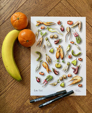 Load image into Gallery viewer, Rude Food Print Lucy Hughes Creations