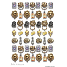 Load image into Gallery viewer, TEA TOWEL - ‘Knobs and Knockers’ Tea Towel (P&P included) tea towel Lucy Hughes Creations