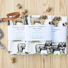 Load image into Gallery viewer, Woofers and Waggers Tea Towel (P&P included) tea towel Lucy Hughes Creations