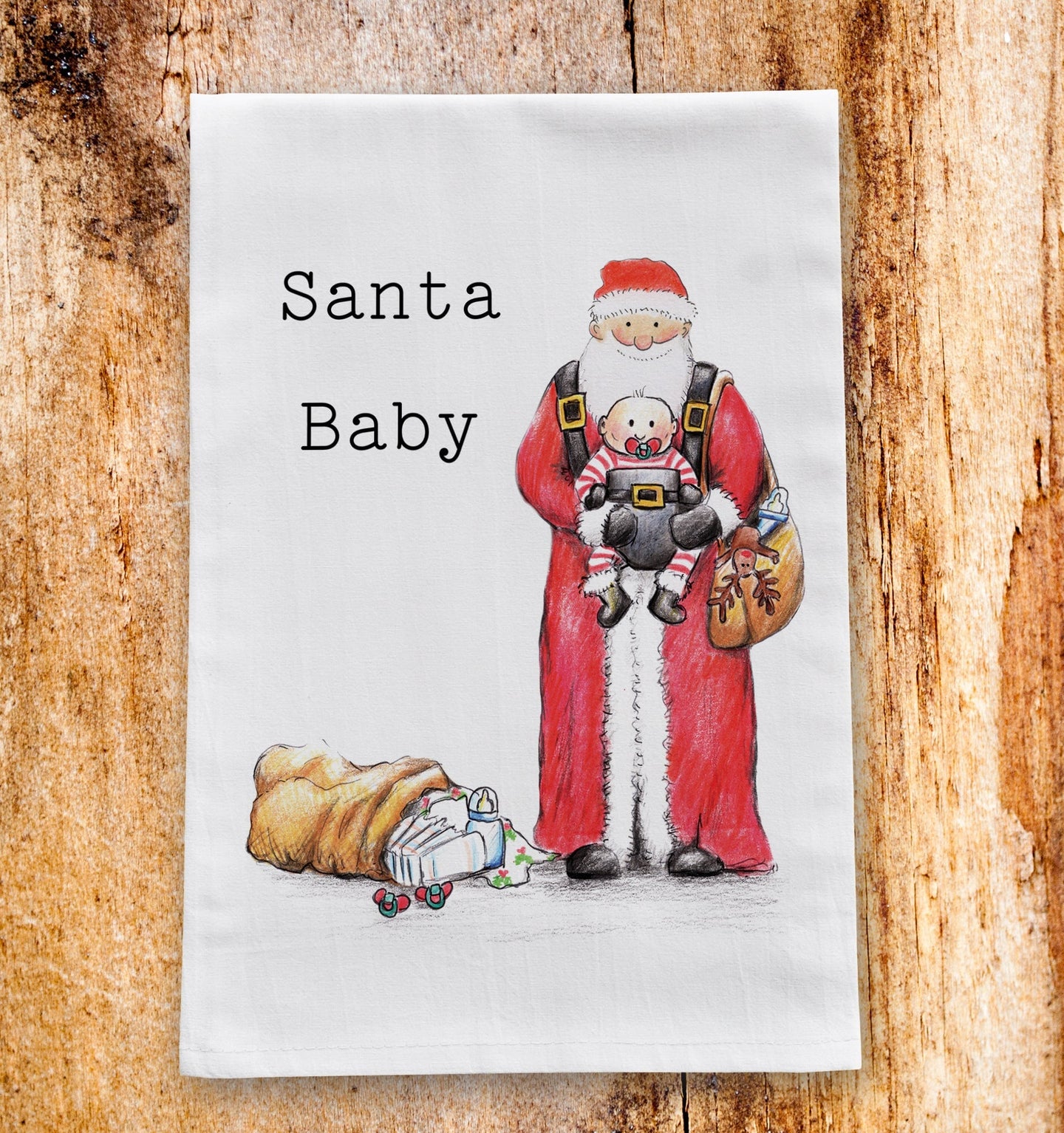 Santa Baby Tea Towel tea towel Lucy Hughes Creations 