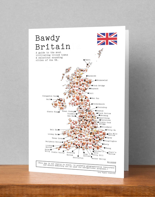 'Bawdy Britain' Card (Large / A5) Greeting & Note Cards Lucy Hughes Creations 