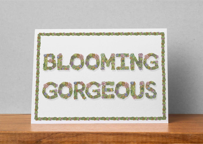 'Blooming Gorgeous' Card (Large / A5) Greeting & Note Cards Lucy Hughes Creations 