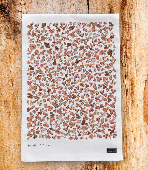 Bunch of Dicks Tea Towel (P&P included) SOLD OUT - PRE ORDER FOR JAN 2022 apron Lucy Hughes Creations 
