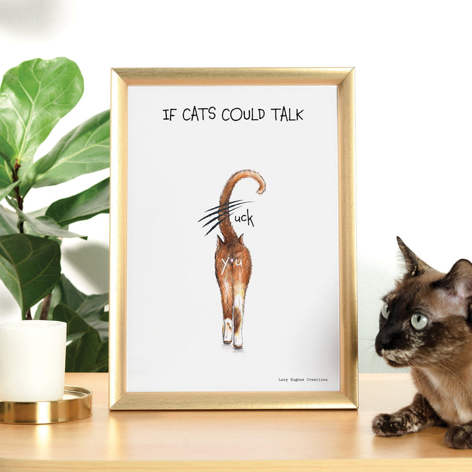 Cat Talk Print Lucy Hughes Creations 