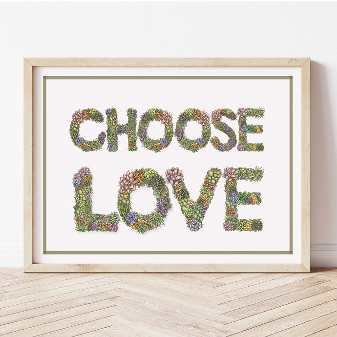 'CHOOSE LOVE' Print. (All profits from this print go direct to the Ukraine Crisis Fundraiser) Lucy Hughes Creations 