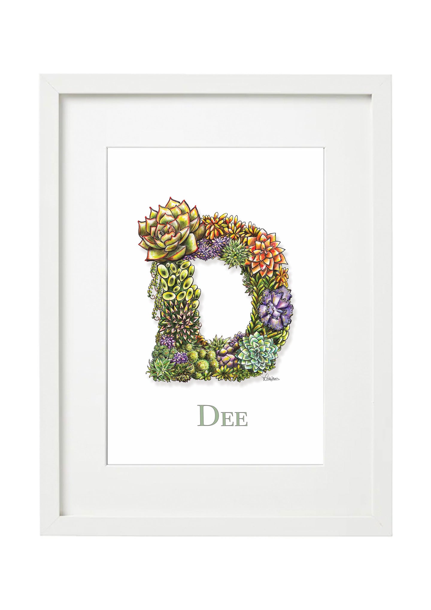 'D' Alphabet Print Lucy Hughes Creations 