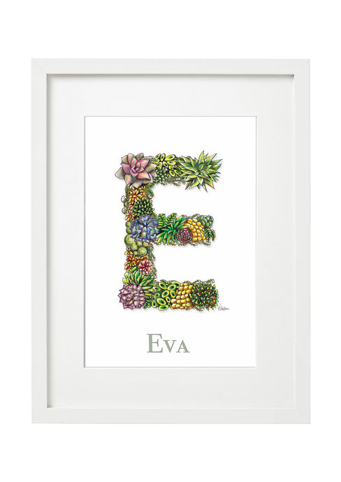 'E' Alphabet Print Lucy Hughes Creations 