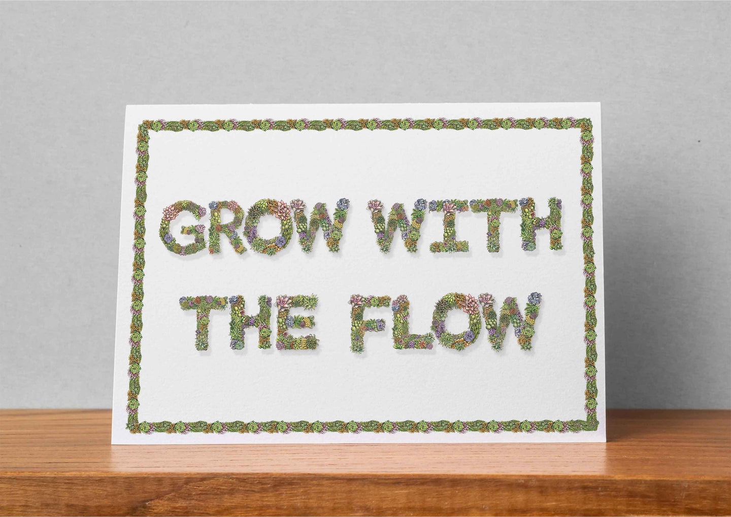 Grow With the Flow Card (Large / A5) Greeting & Note Cards Lucy Hughes Creations 
