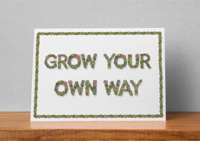 'Grow your own way' Card (Large / A5) Greeting & Note Cards Lucy Hughes Creations 