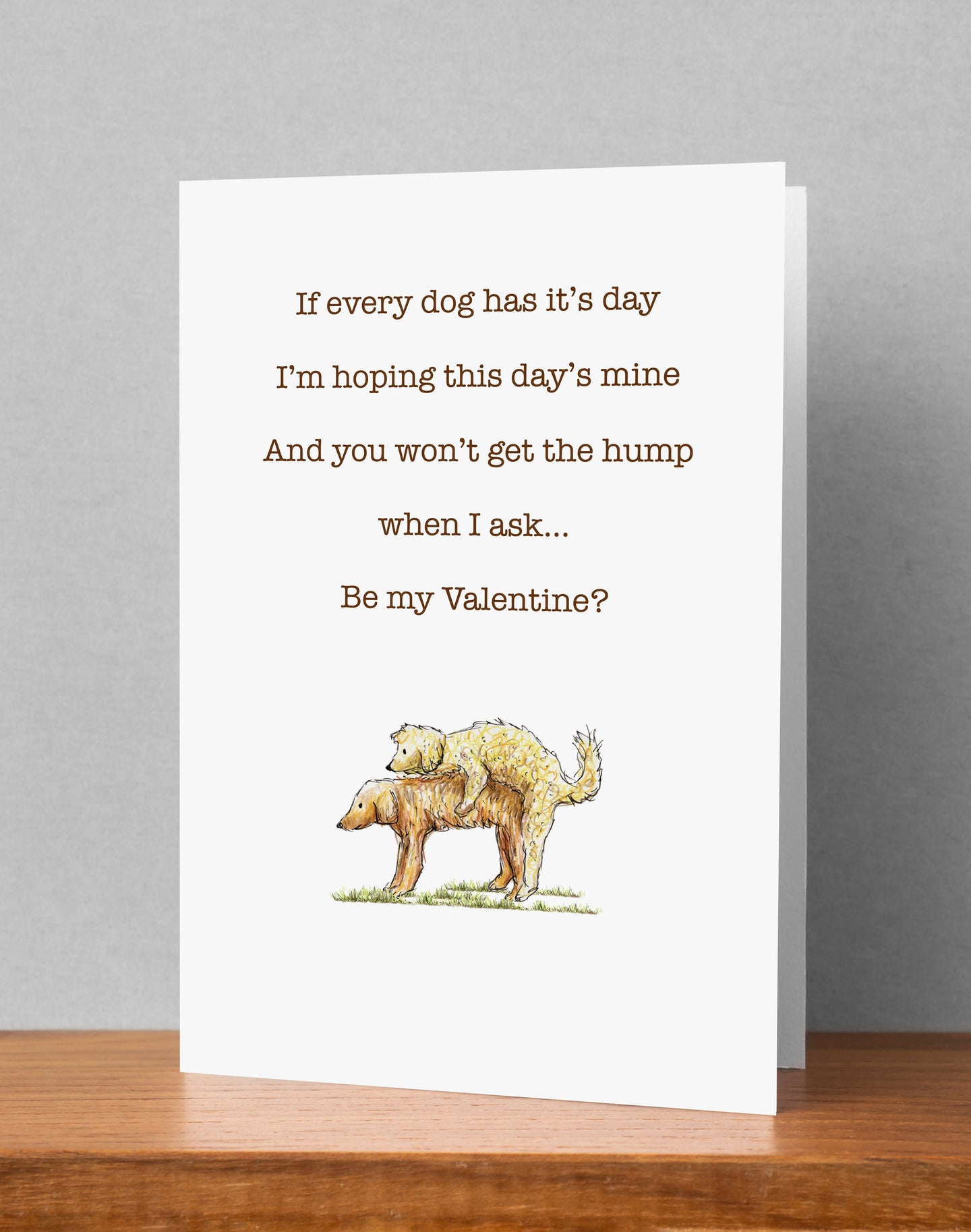 'Hump' Valentine's Day Card (Large / A5). Pre Order for delivery end of January. Greeting & Note Cards Lucy Hughes Creations 
