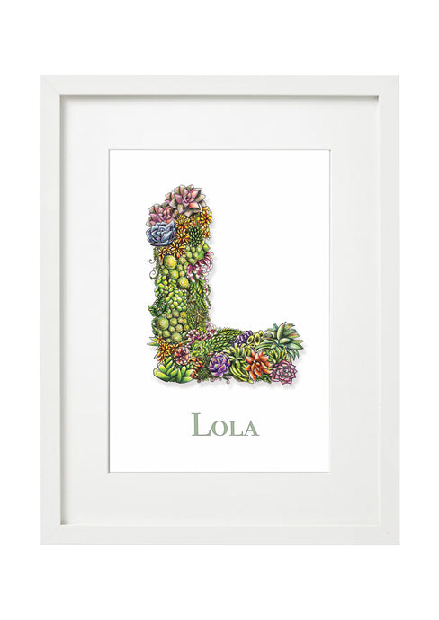 'L' Alphabet Print Lucy Hughes Creations 