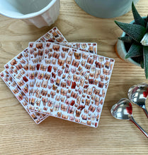 Load image into Gallery viewer, Luxury Ceramic Cheeky Coaster Set (of 4) Bunch of Bums Lucy Hughes Creations 
