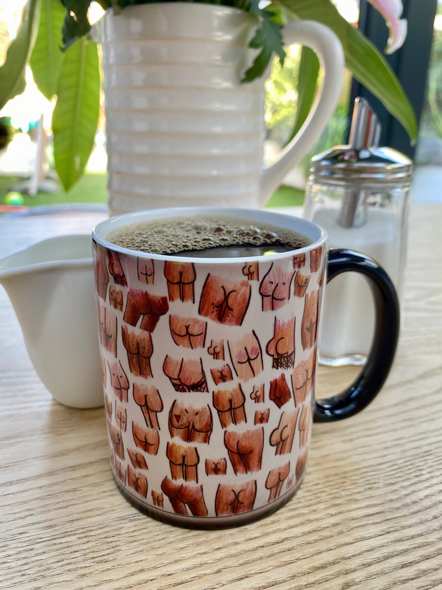Magic Mug - with a secret 'Bunch of Bums' design Lucy Hughes Creations 