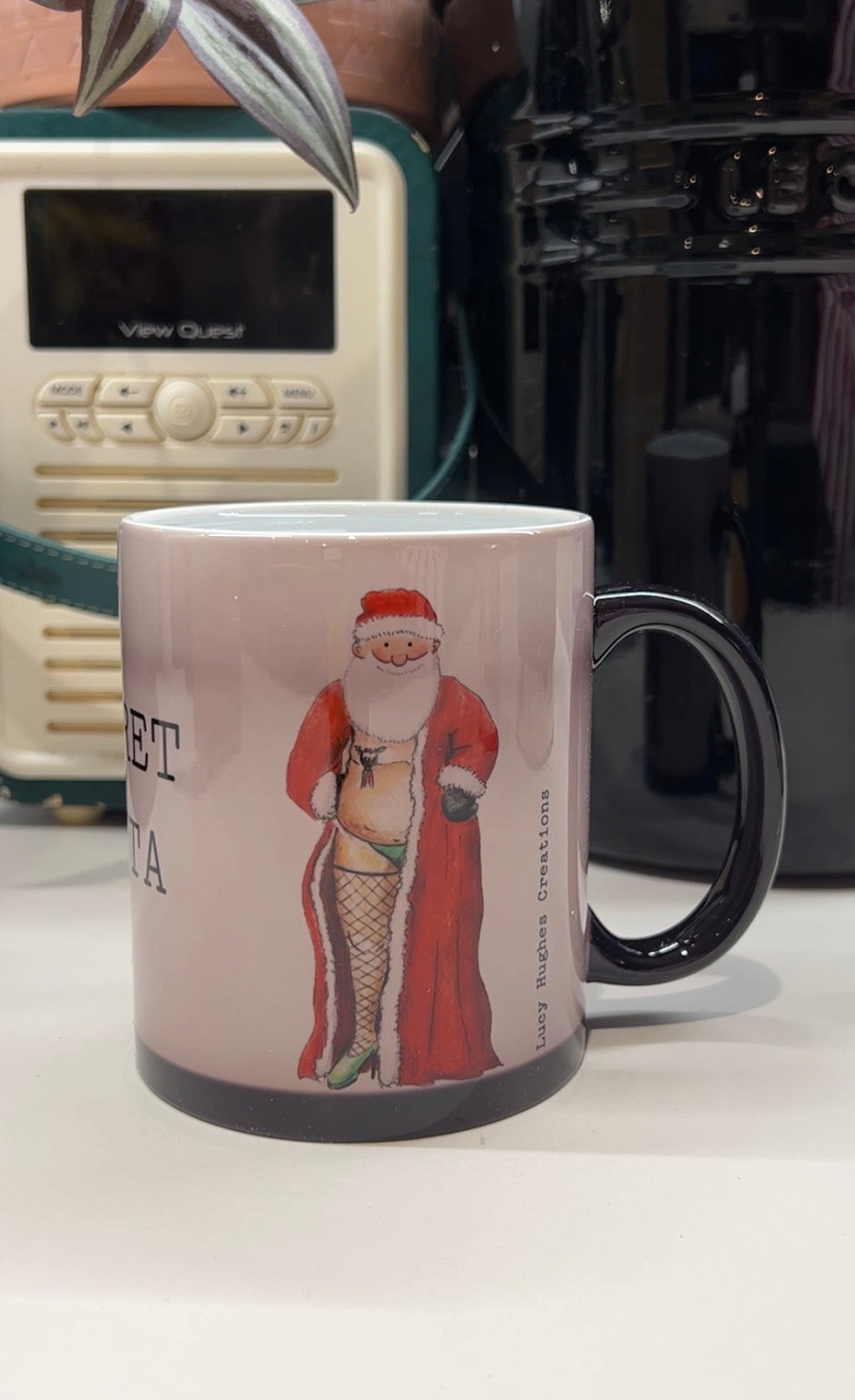 Magic Mug - with a secret 'Secret Santa' design Lucy Hughes Creations 