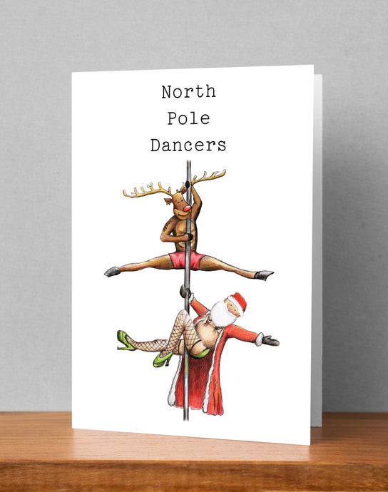 North Pole Dancers Christmas Card (Large / A5) Greeting & Note Cards Lucy Hughes Creations 