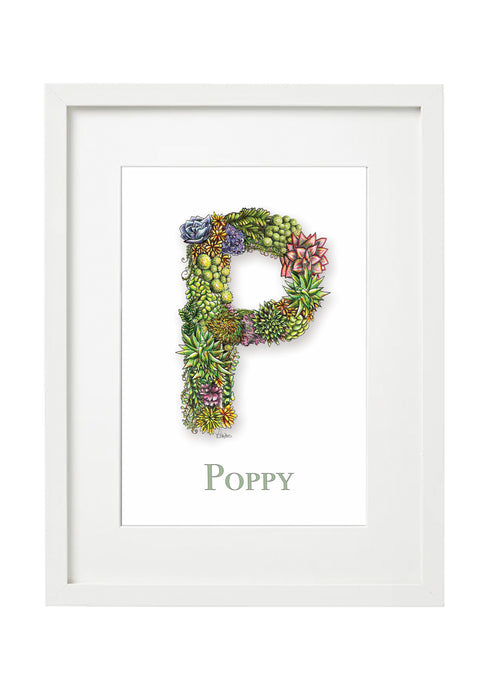 'P' Alphabet Print Lucy Hughes Creations 