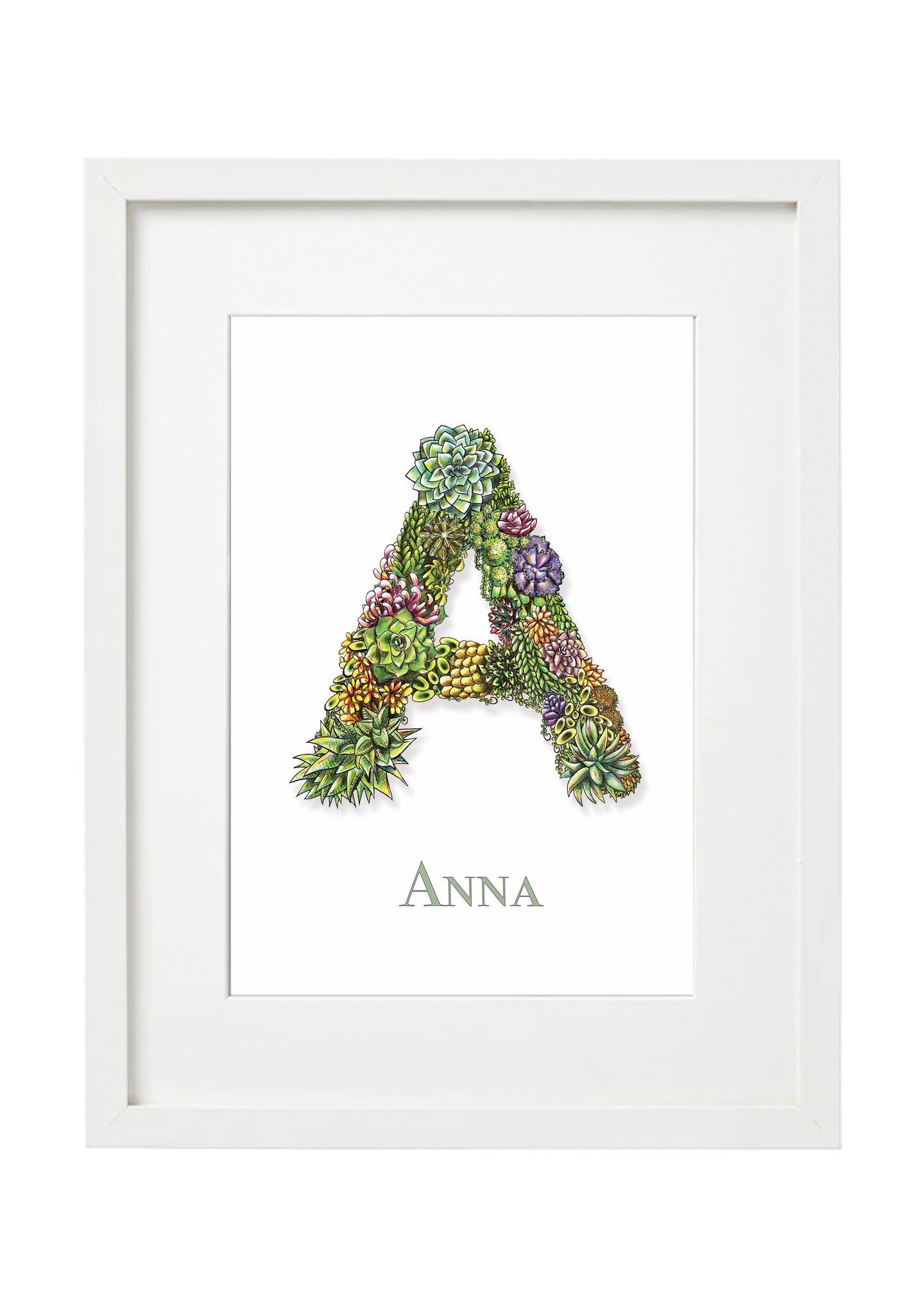 Personalised Name Alphabet Print Lucy Hughes Creations 