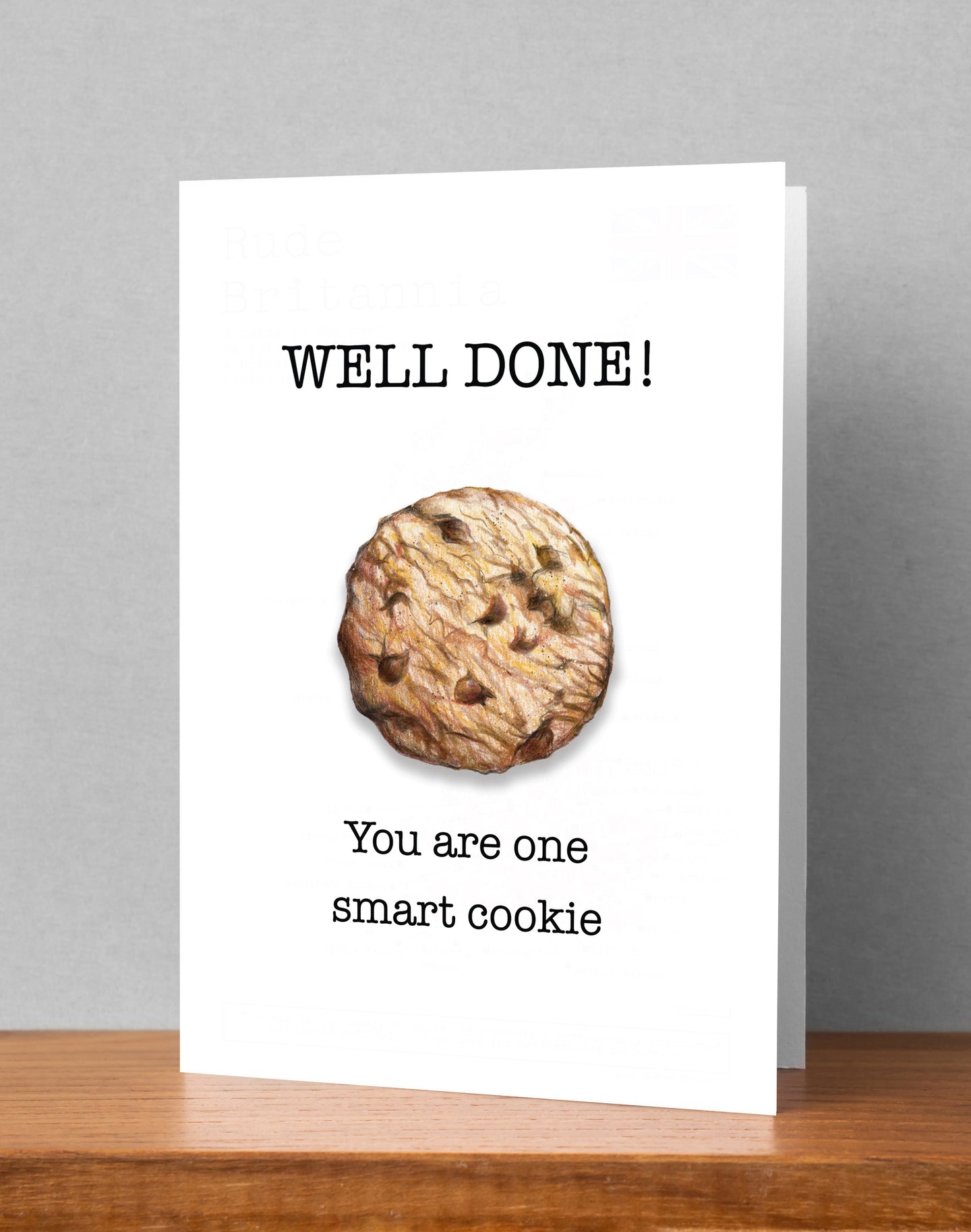 'Well Done! You are one smart cookie' Card (Large / A5) Greeting & Note Cards Lucy Hughes Creations 