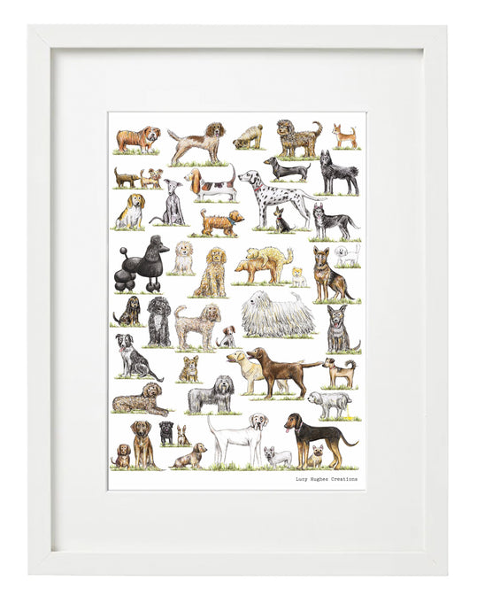 Woofers and Waggers Print Lucy Hughes Creations 