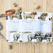 Load image into Gallery viewer, Woofers and Waggers Tea Towel (P&amp;P included) tea towel Lucy Hughes Creations 
